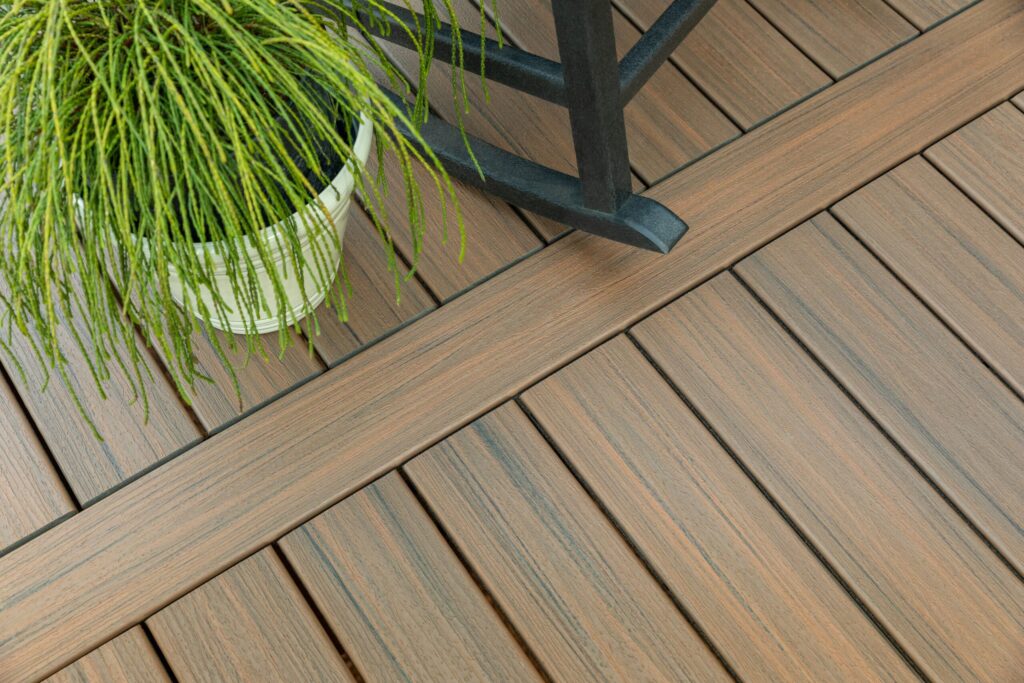 details for WPC decking in garden